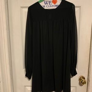 Black 60’s inspired chiffon like shift dress